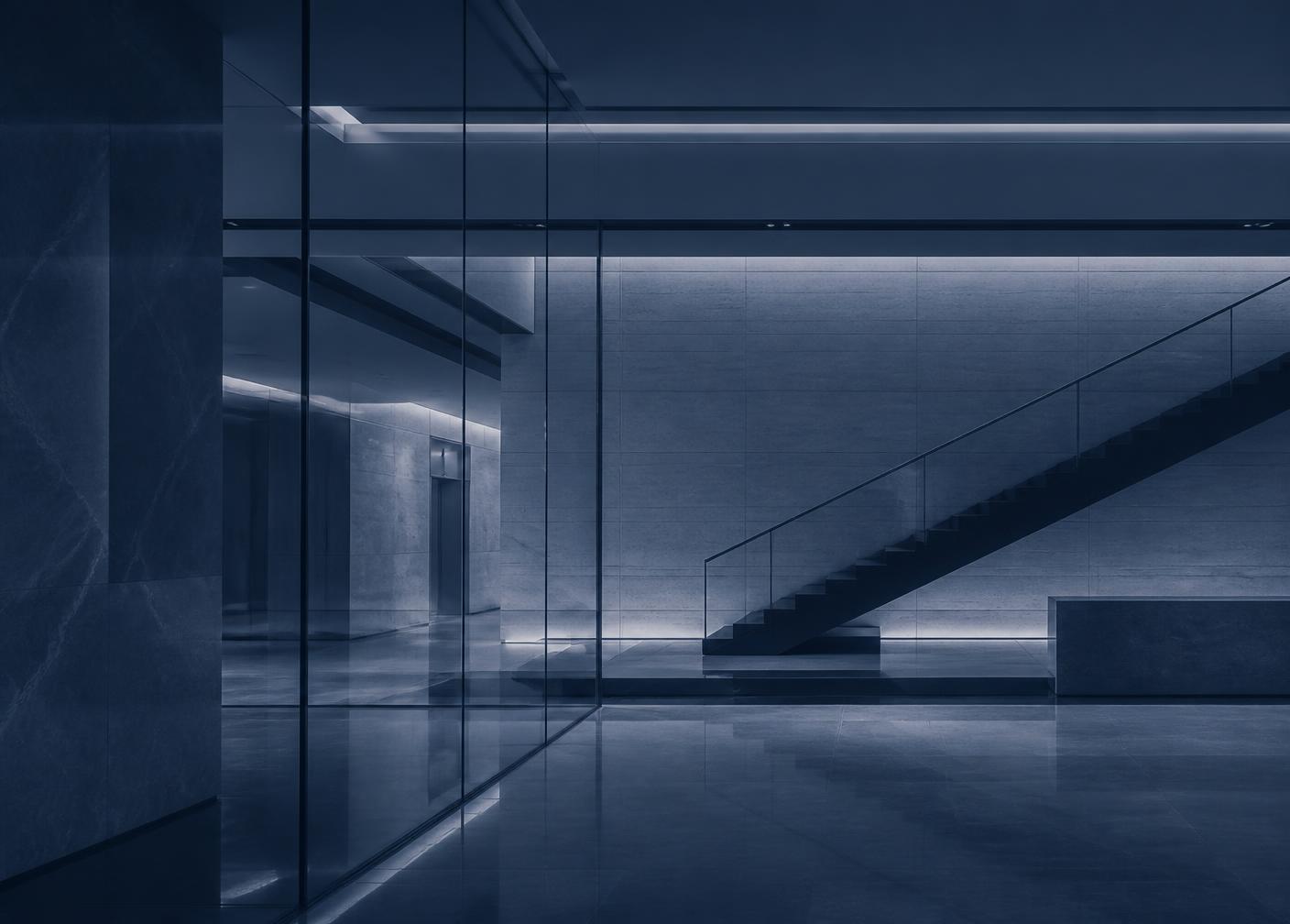Architectural detail of a modern office interior